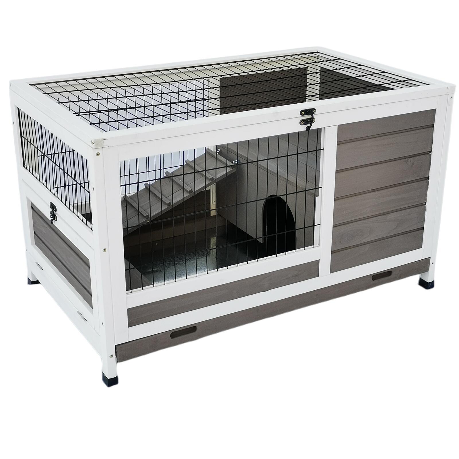 YES4PETS Rabbit Hutch Cat House Cage Guinea Pig Ferret Cage