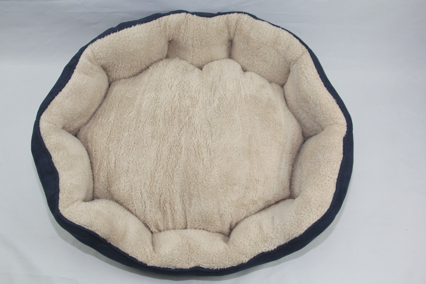 Blue / Grey Washable Fleece  Soft Pet Dog Puppy Cat Bed-Large