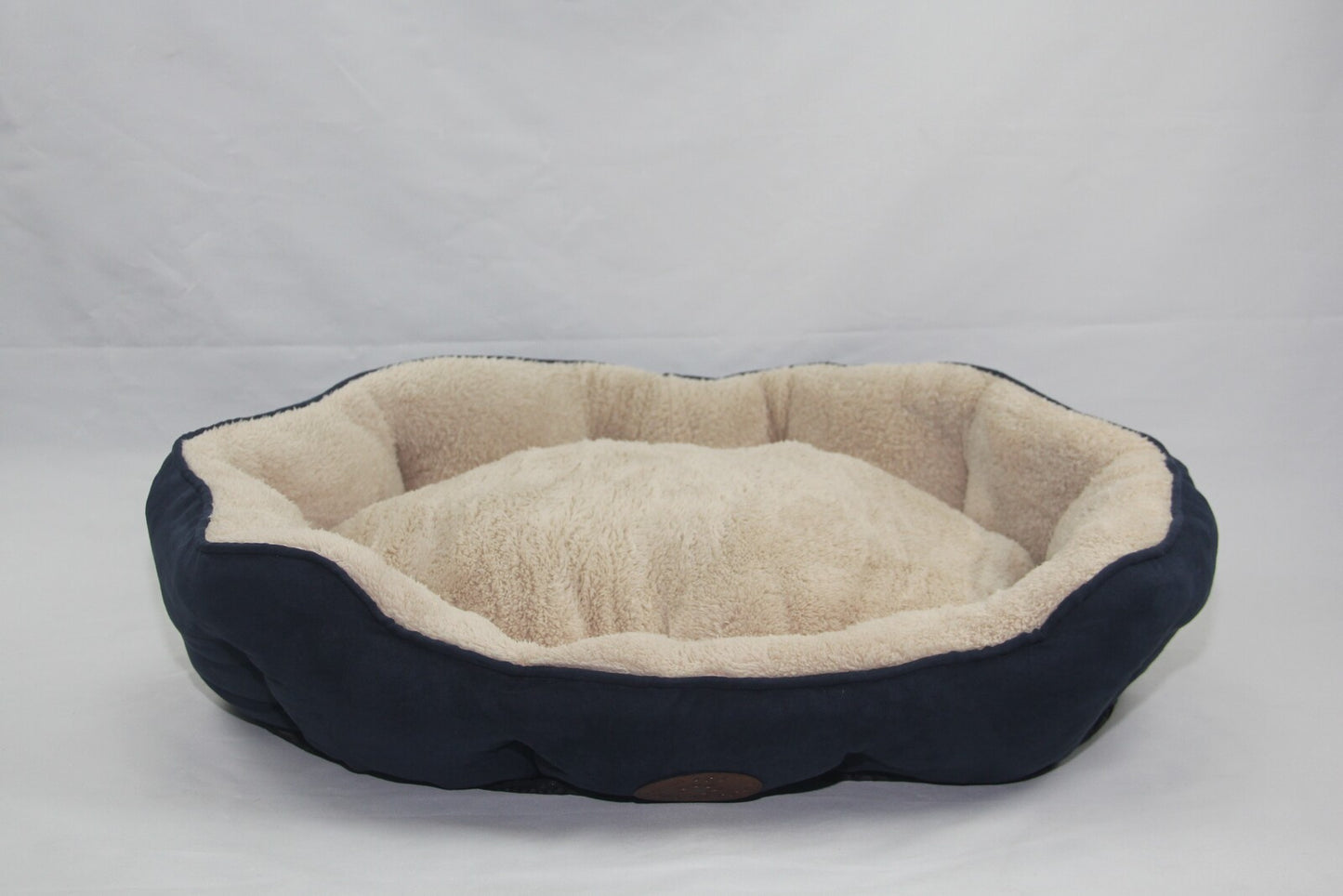 Blue / Grey Washable Fleece  Soft Pet Dog Puppy Cat Bed-Large