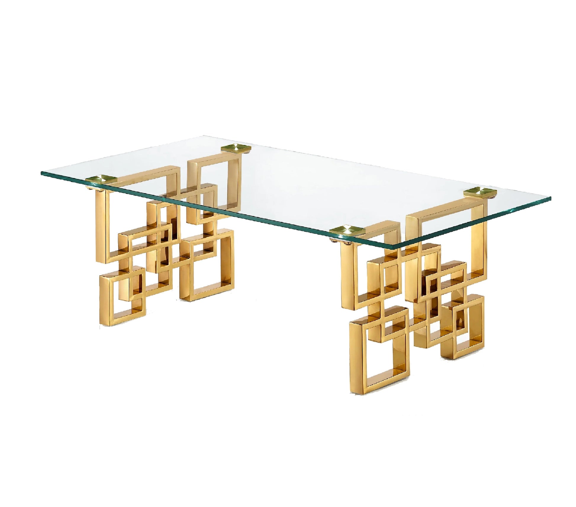 Royale Gold Coffee Table - Clear Glass