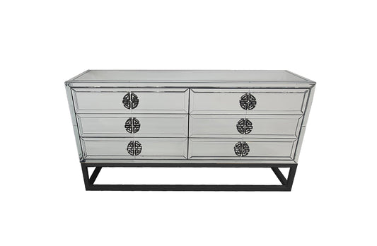 Athens Mirrored Dresser Table -Black