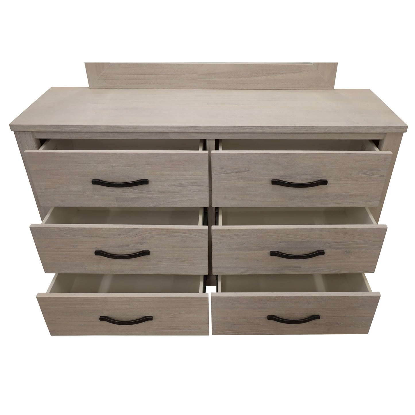 Dresser 6 Chest of Drawers Solid Wood Tallboy Storage Cabinet - White