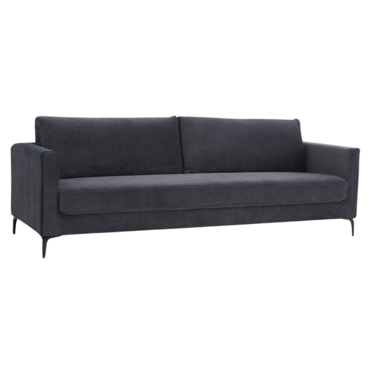 McKinley  4 Seater Sofa Fabric Uplholstered Lounge Couch Charcoal