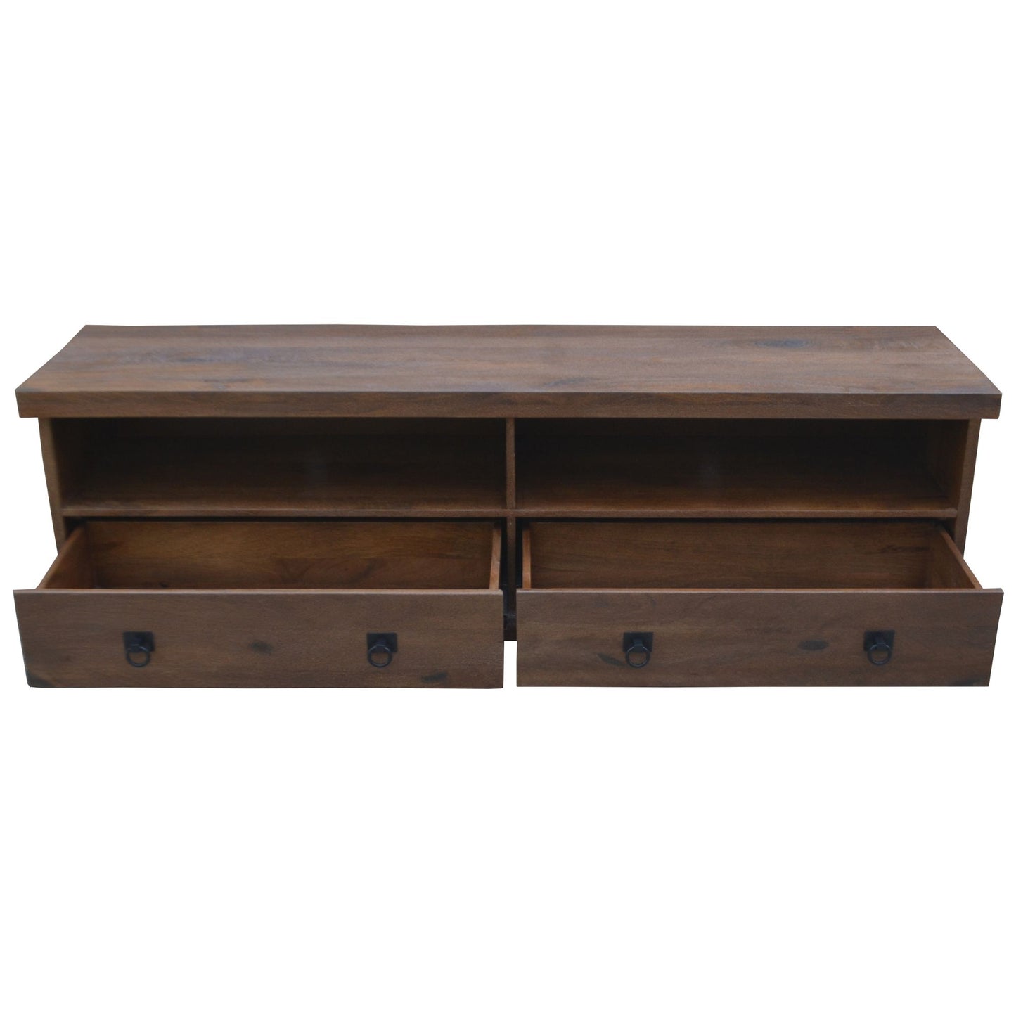 Entertainment TV Unit 180cm 2 Drawer Solid Mango Timber Wood