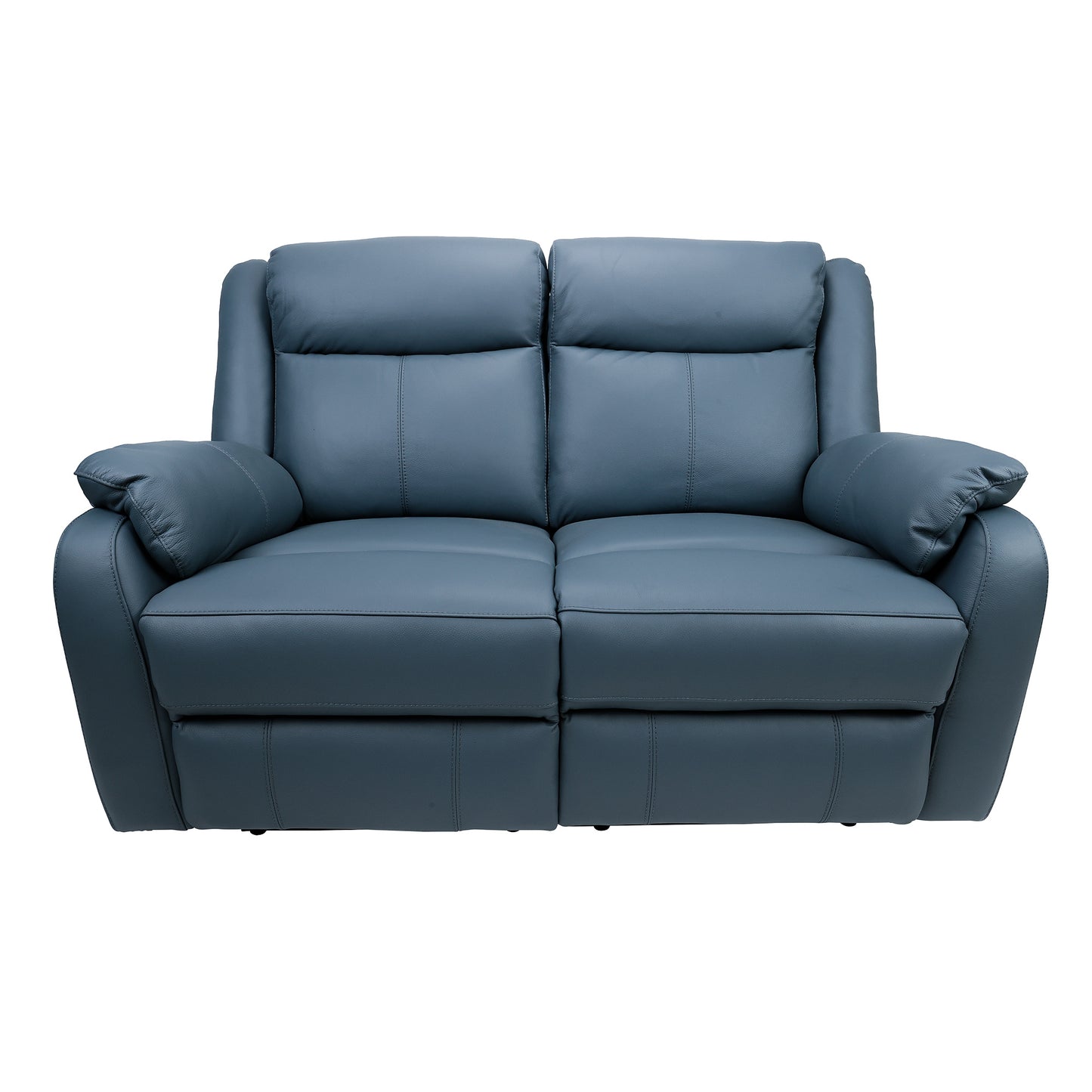 Bella 3+2+1 Seater Electric Recliner Leather Upholstered Lounge - Blue