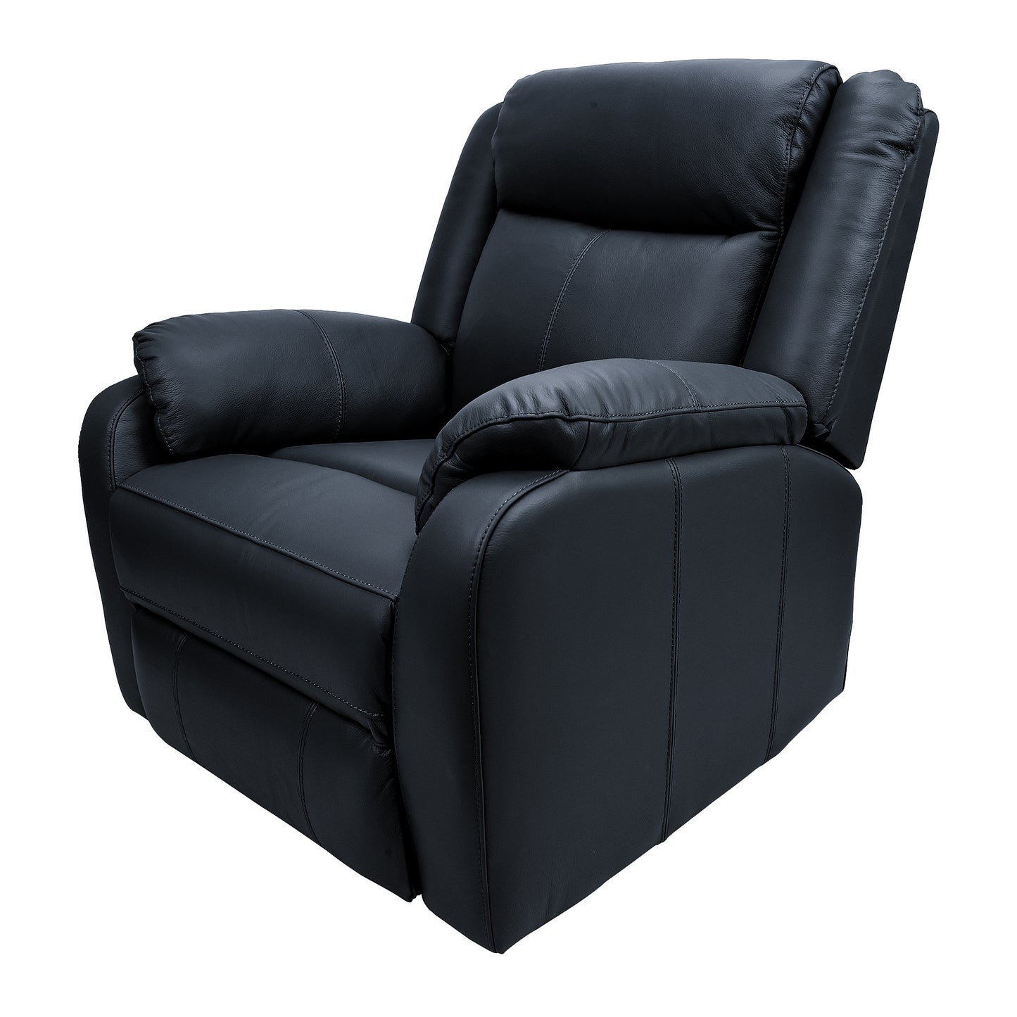 Bella 1 Seater Electric Recliner Leather Upholstered Lounge - Black