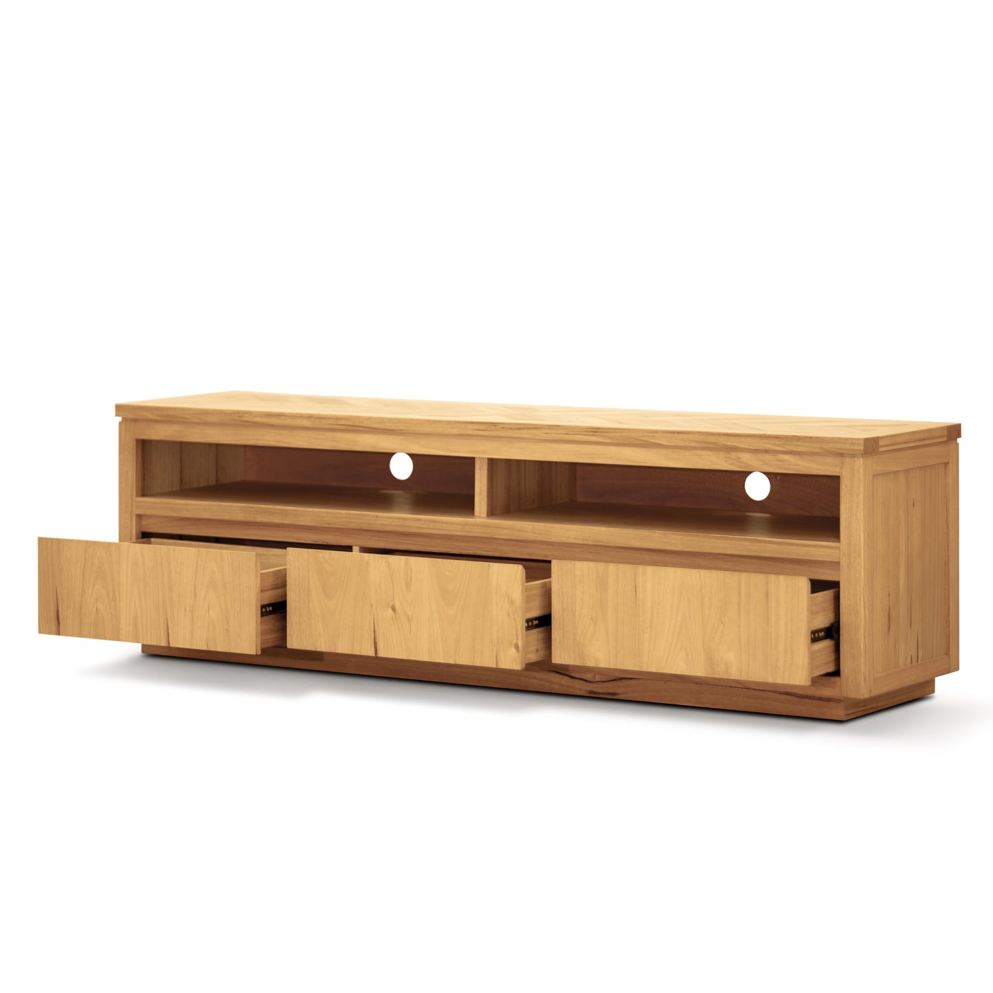 Entertainment TV Unit 185cm 3 Drawer Solid Messmate Timber Wood