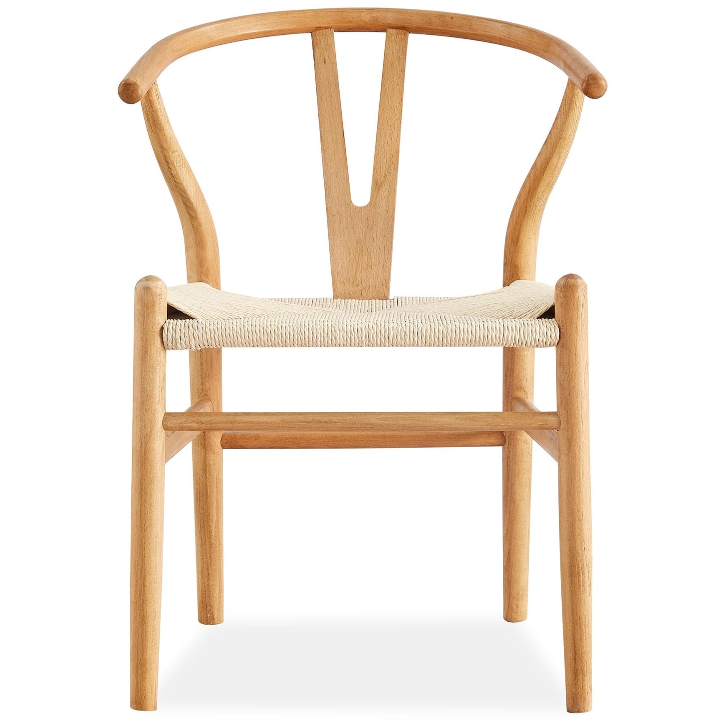 Set of 4 Wishbone Dining Chair Beech Timber Replica Hans Wenger Natural