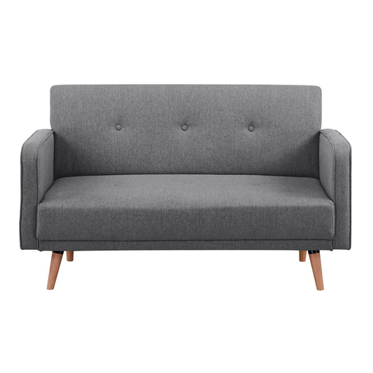 Picasso 2 Seater Fabric Sofa Lounge Couch Dark Grey