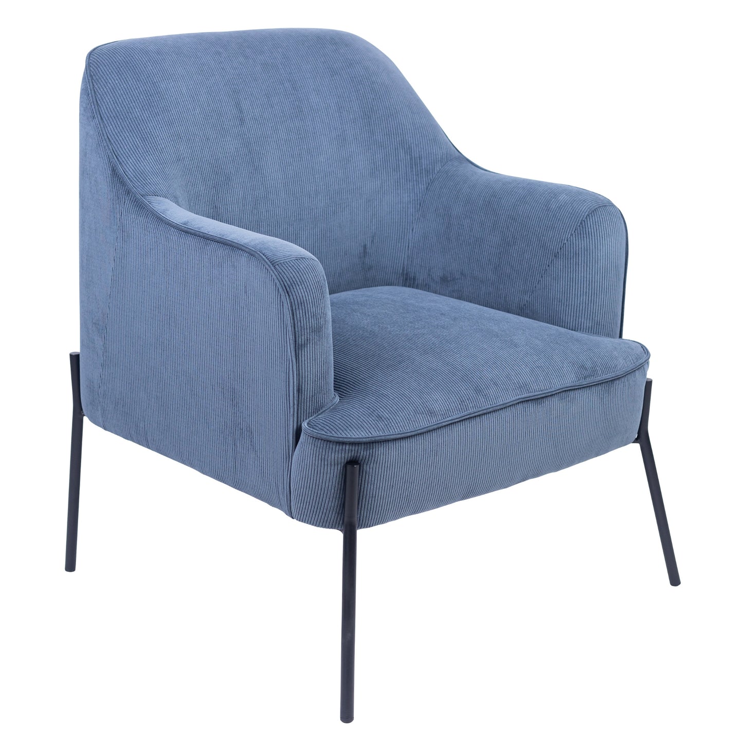 Leah Fabric Armchair Occasional Accent Arm Chair Blue