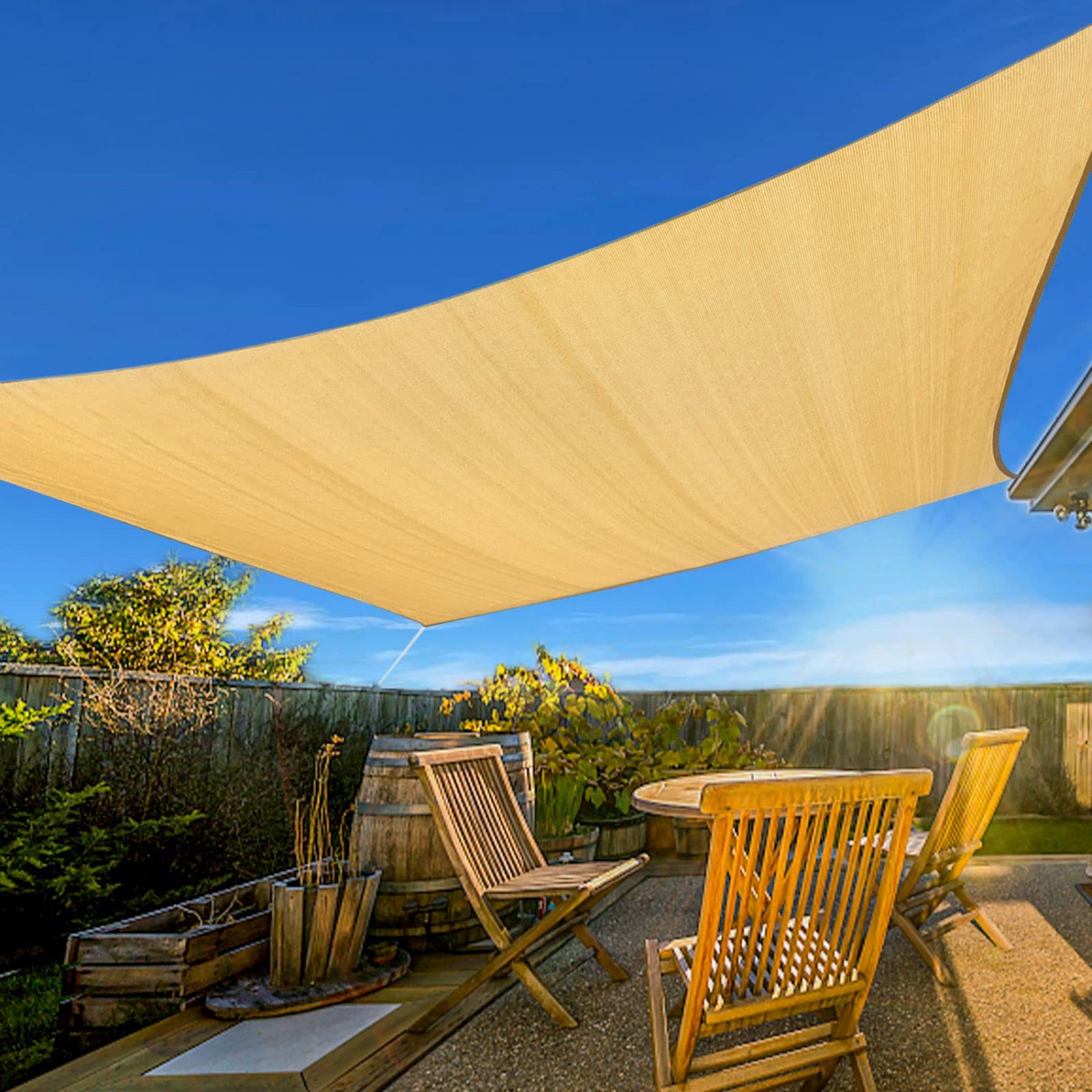 4m x 6m Rectangle Sun Shade Sails for Patios Sun UV Outdoor Canopy Backyard Sunshades