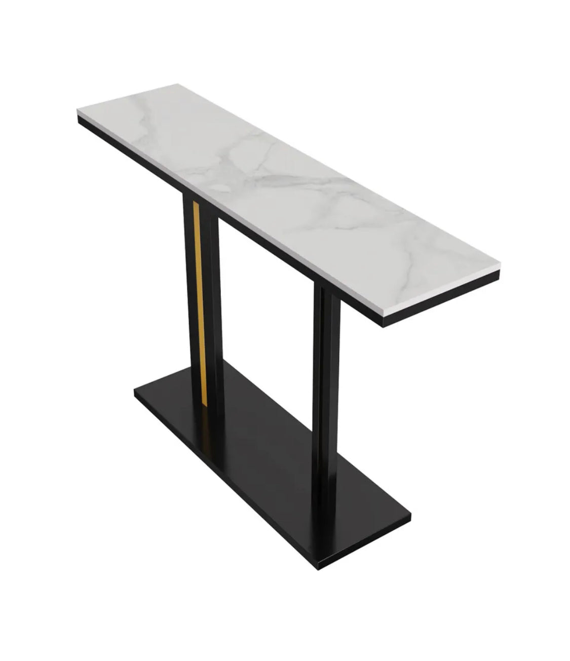 Interior Ave - Pandora Stone Marble Console - Marble & Black