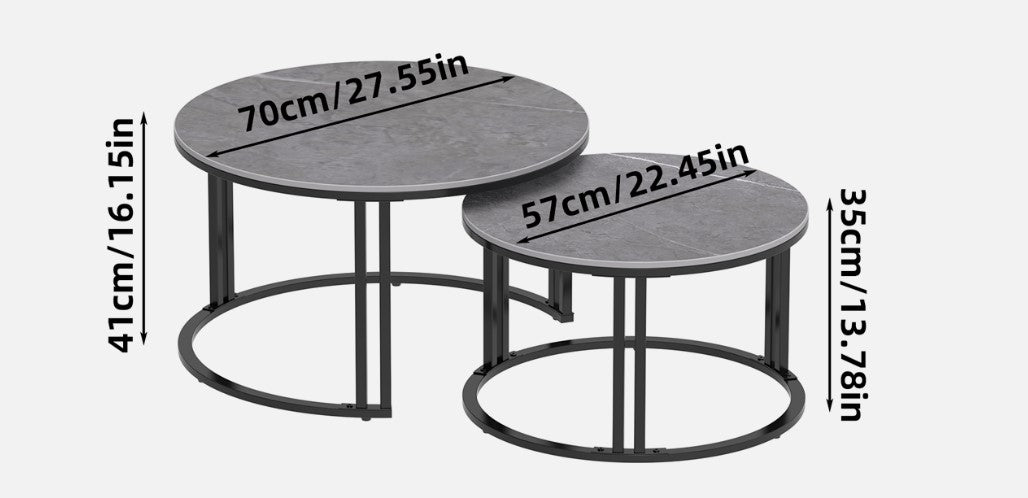 Premier Nested Coffee Table Set - Grey Stone