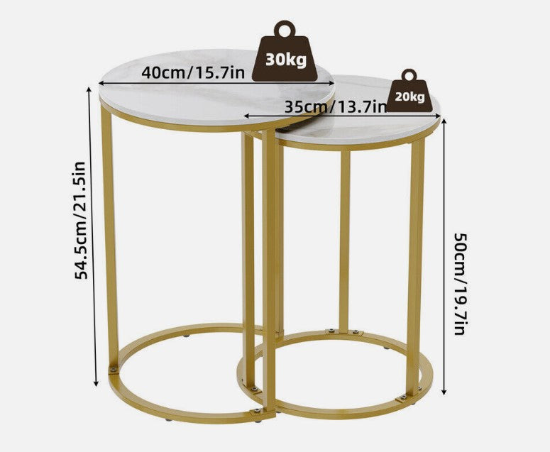 Deva Gold Nested Side Table Set