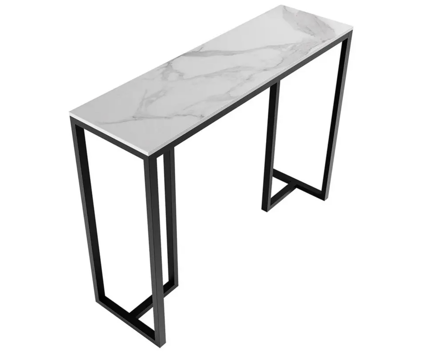 Stone Marble Console - Marble & Black