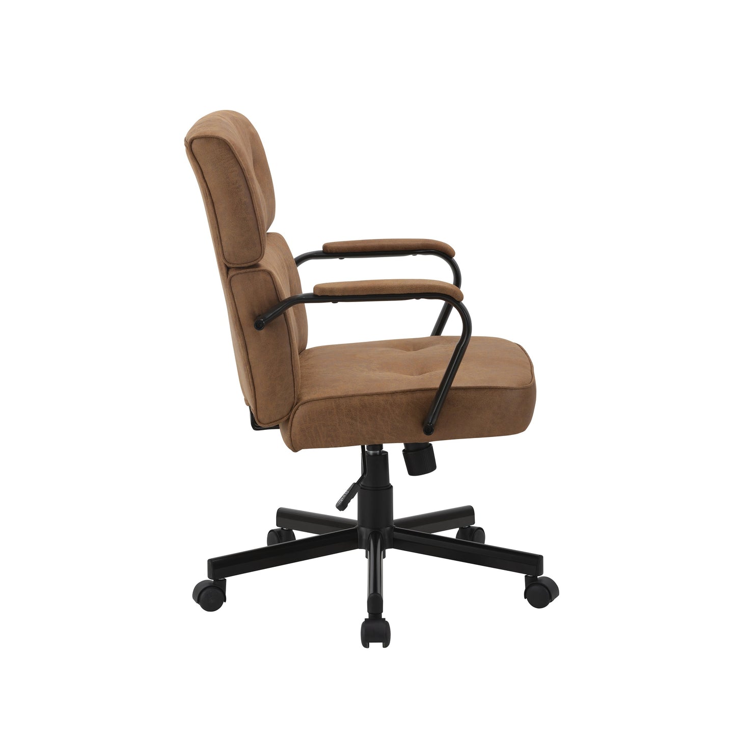 Beverly Home Office Chair In Brown Fabric