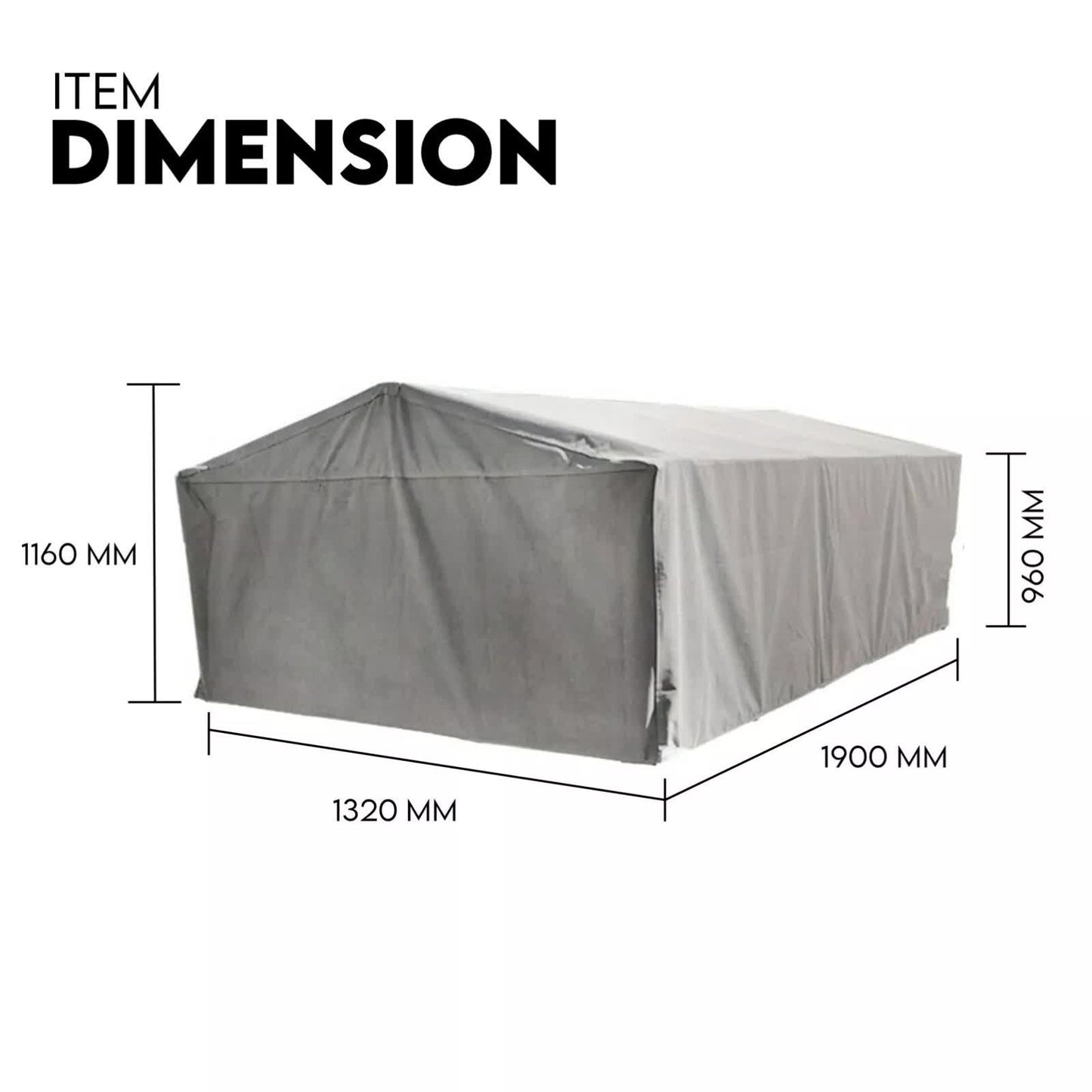 900mm Trailer Cage Canvas Tarp Cover for 6x4 High Quality Cage Universal 3 foot