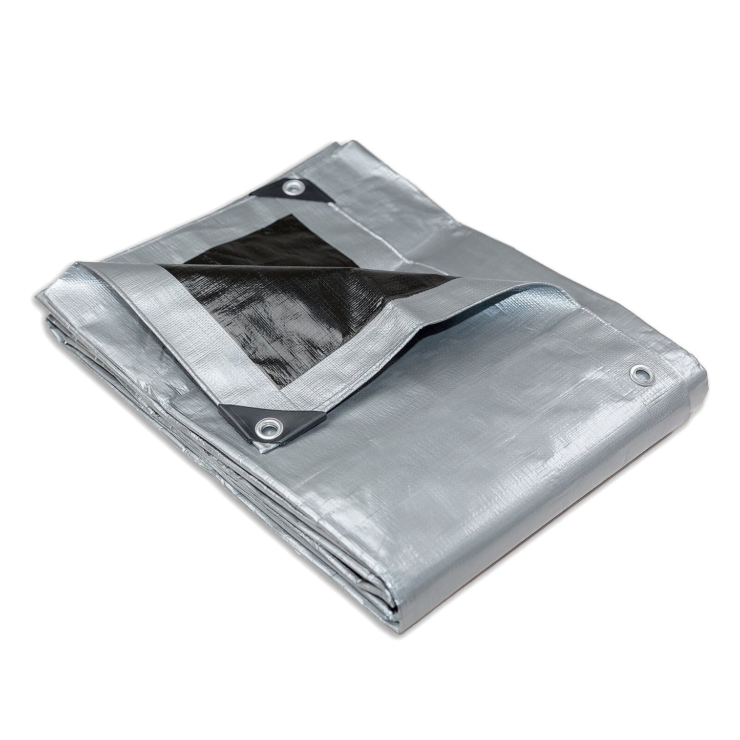 Heavy Duty Silver Black Tarp Tarpaulin 3.6x3.6m