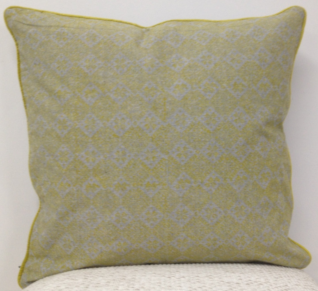 Pack of 4 Azuk Mustard Yellow & Grey 50cm x 50cm Cushion Covers