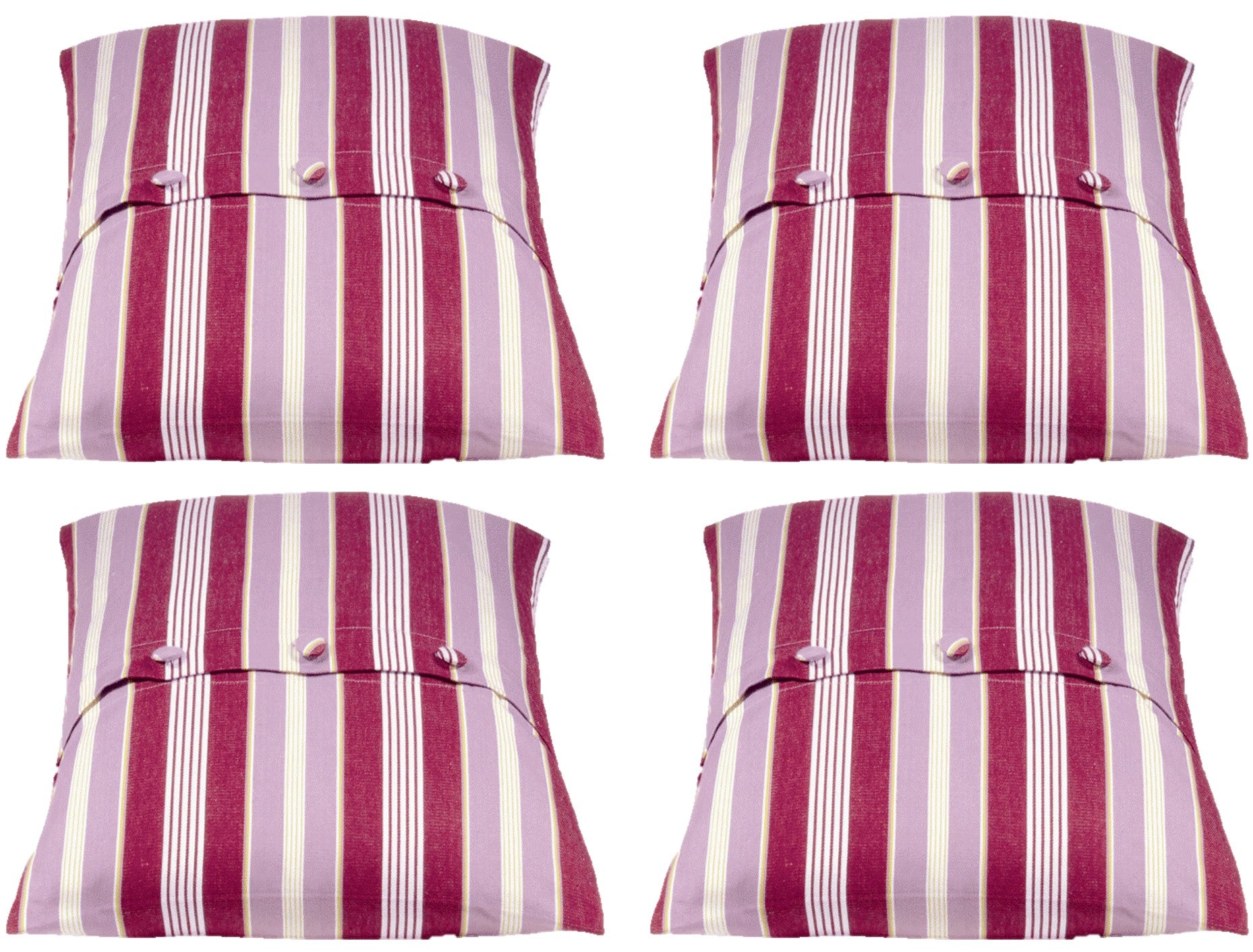 Pack of 4 Coste Fuchsia 50x50cm Striped Cushion Cover