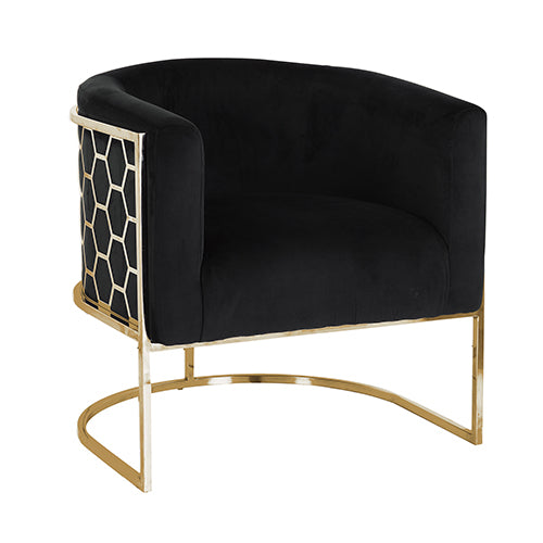 Vinatge Arm Chair Black Velvet