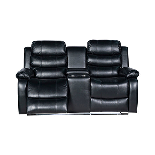 Chelsea 3R+1R+1R Seater Finest Leatherette Recliner Feature Console LED Light Ultra Cushioned