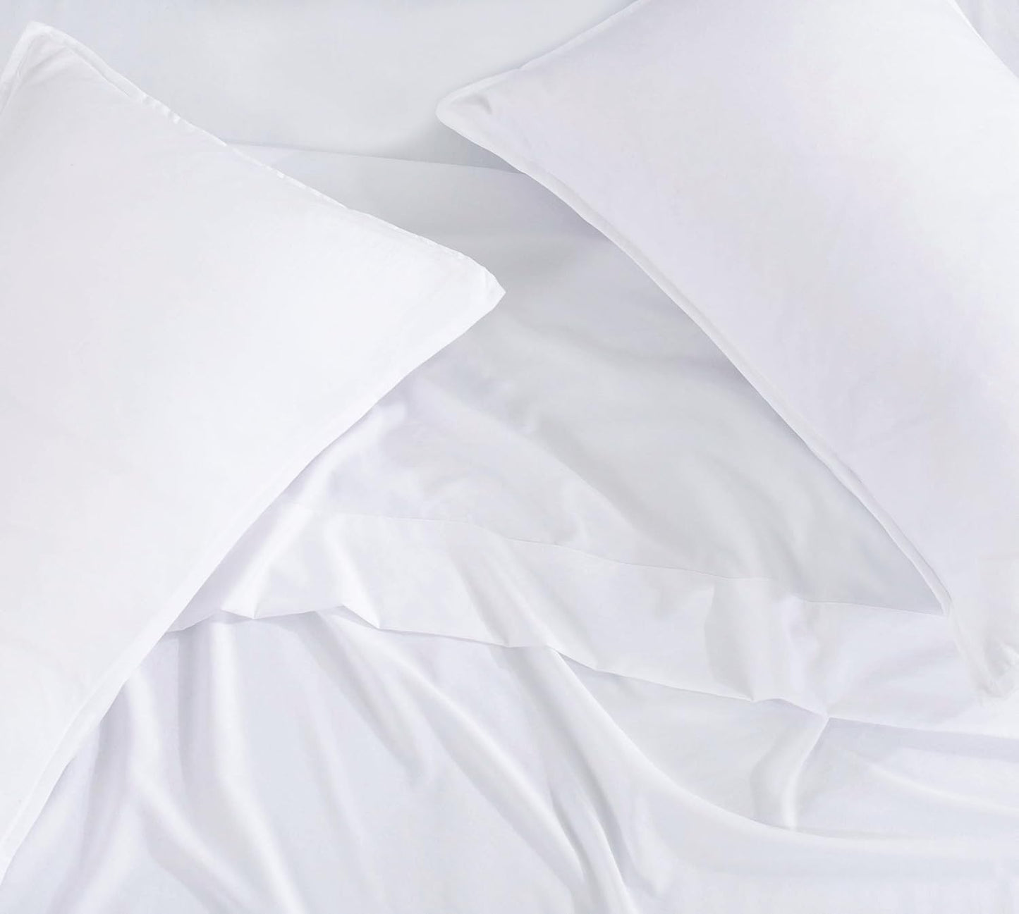 Vintage Washed Microfibre Sheet Set with 2 Pillowcases - White - Double