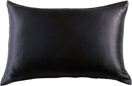 Luxury Pillowcase - 100% Pure Mulberry Silk on Both Sides - Black