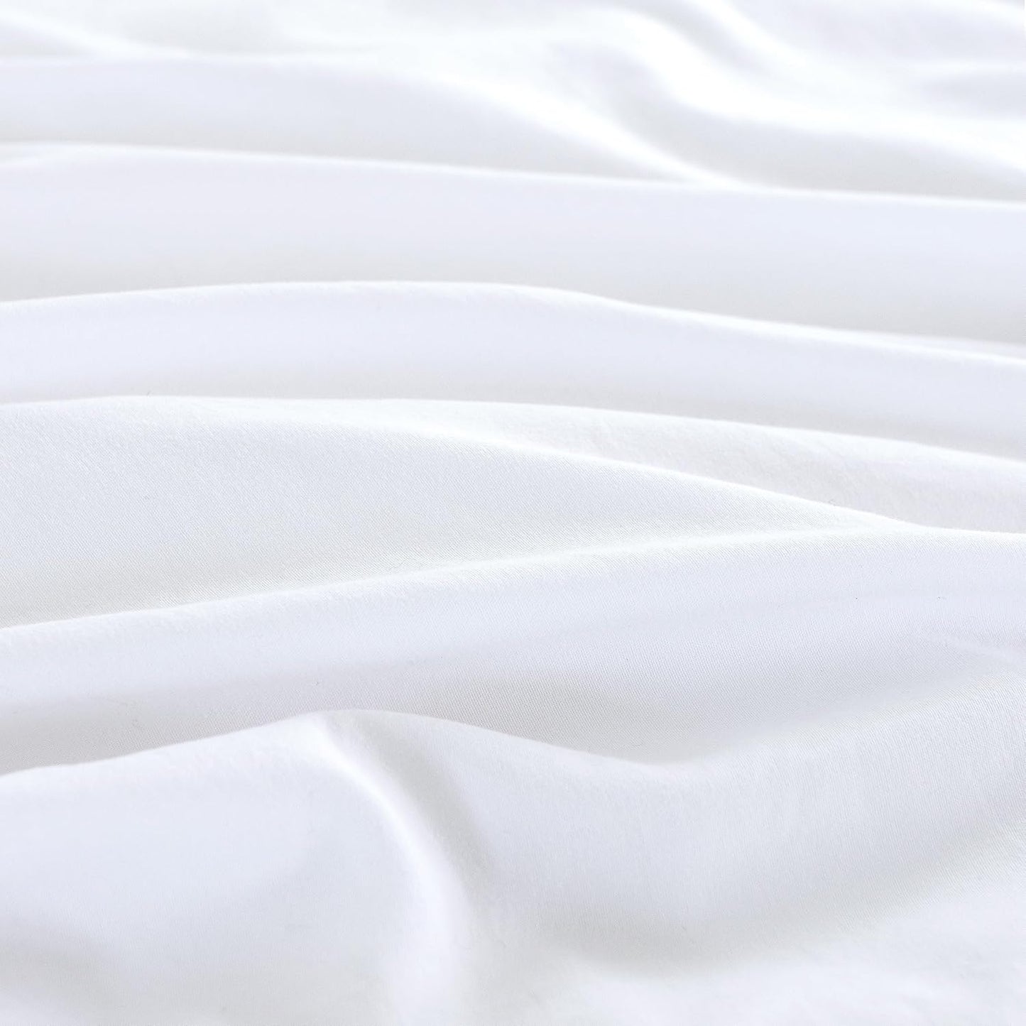 Vintage Washed Microfibre Quilt Cover Set (3Pcs) - White - Super King Size