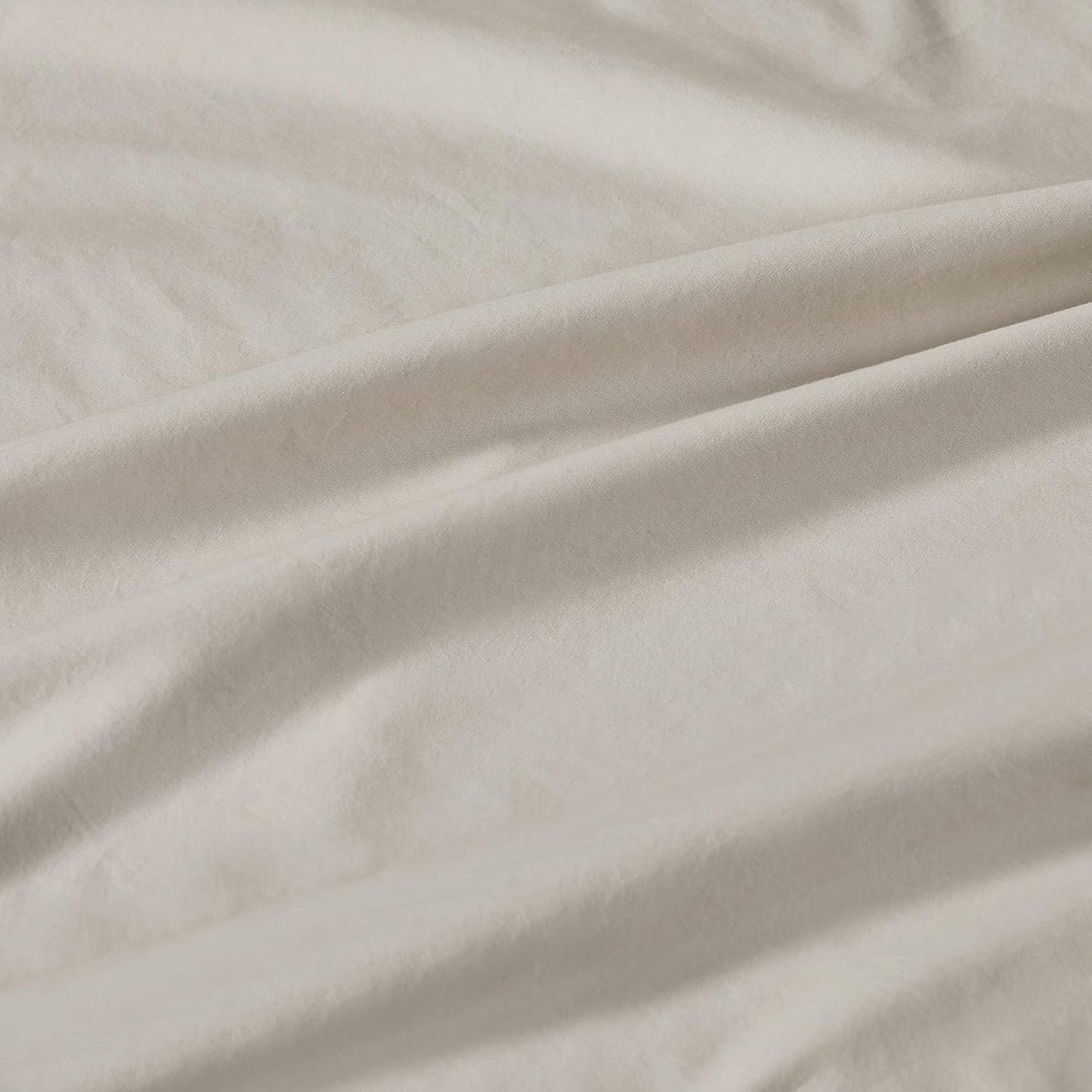 Vintage Washed 100% Cotton Standard Pillowcase - Luxurious Standard Pillow Cover - Natural - 2 Pcs