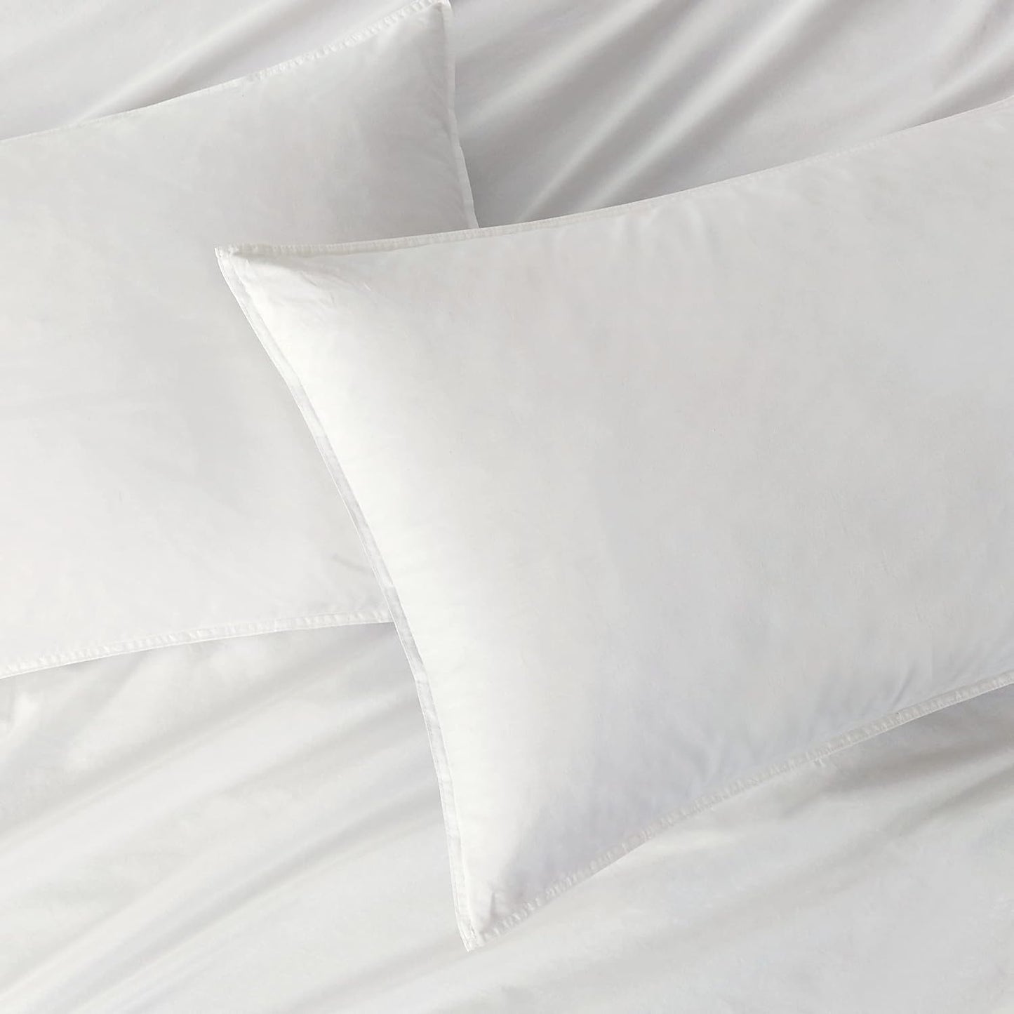 Vintage Washed 100% Cotton Standard Pillowcase - Luxurious Standard Pillow Cover - White - 2 Pcs