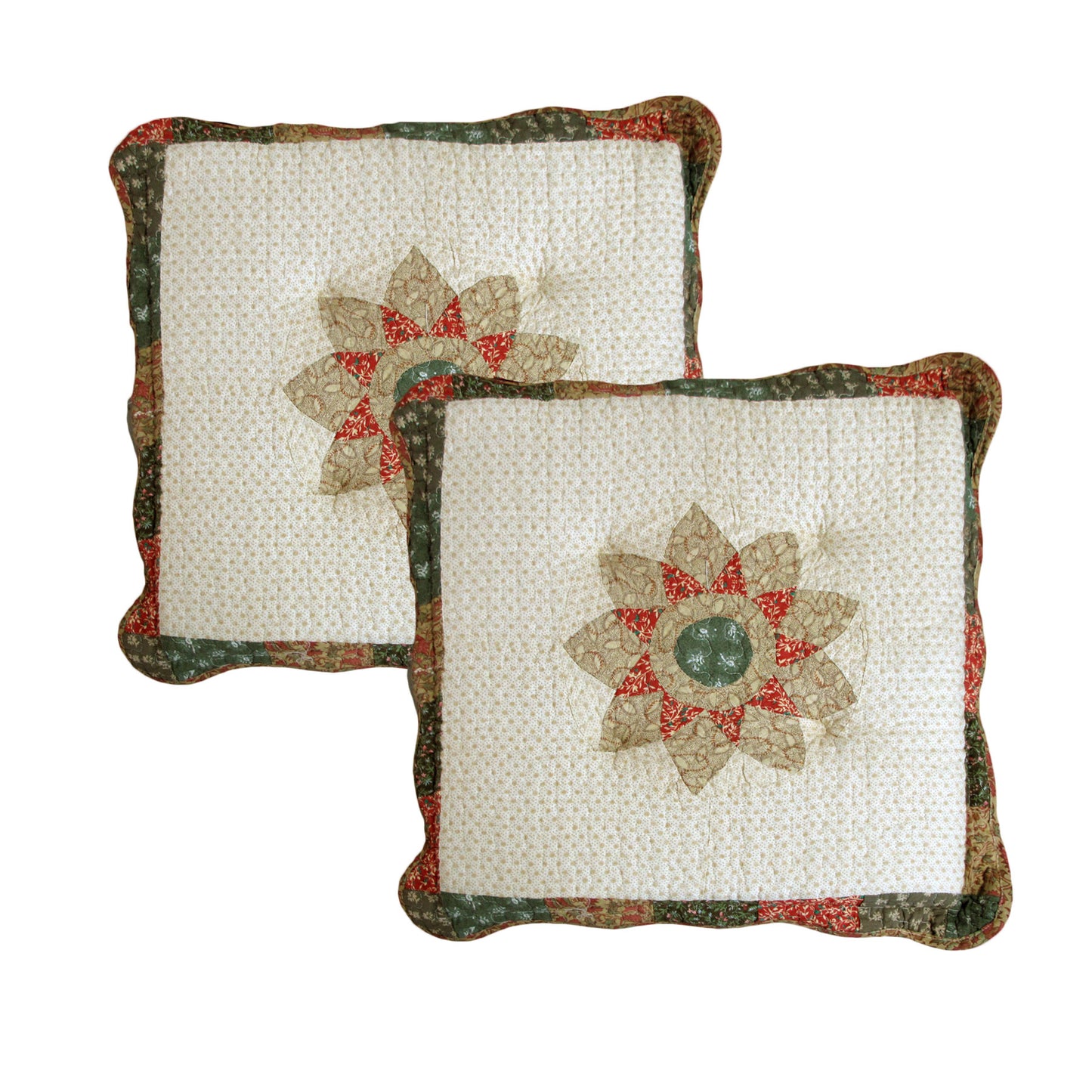 Choice Set of 2 Patchwork Floral Chair Pads 45 x 45 + 5 cm