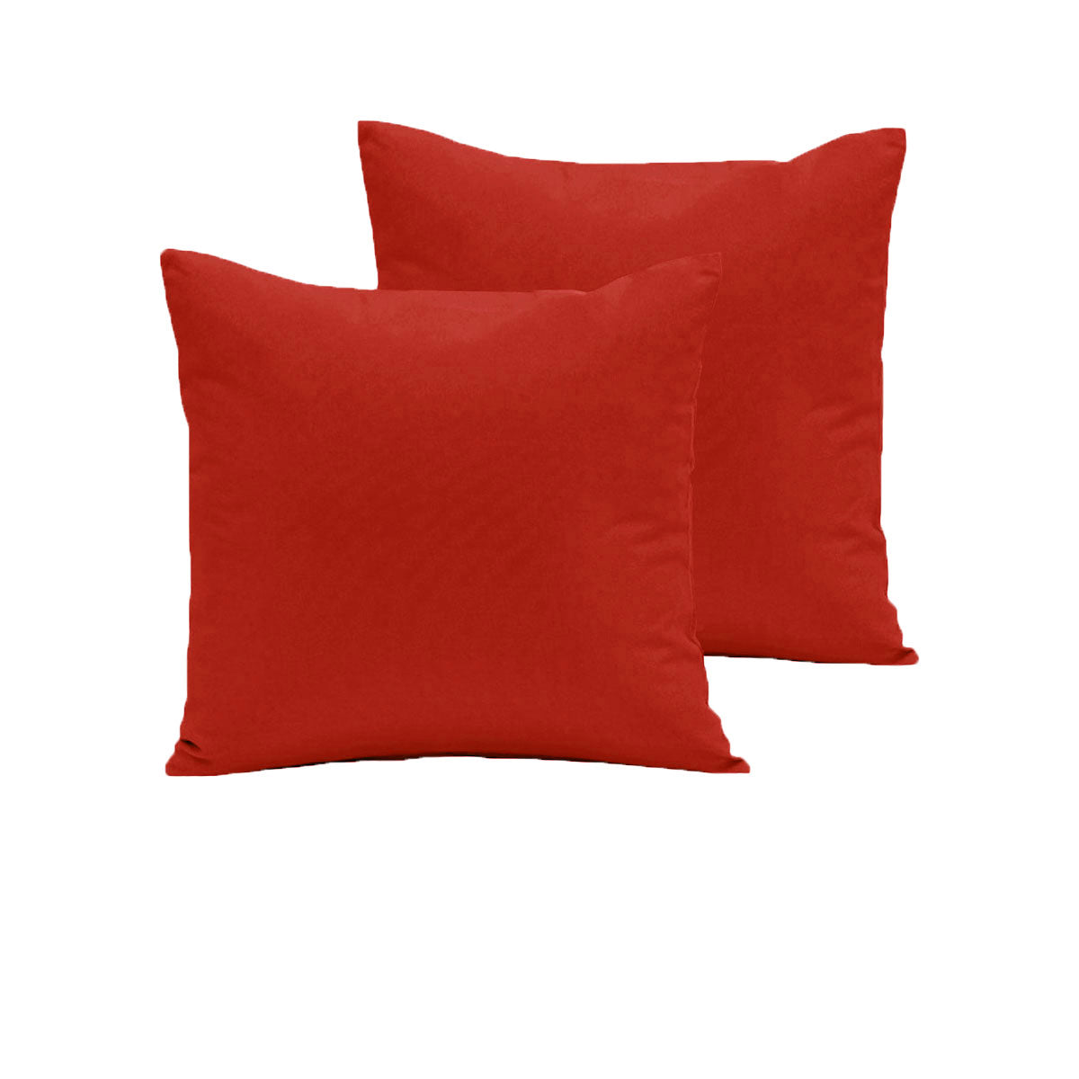 Pair of  280TC Polyester Cotton European Pillowcases Red