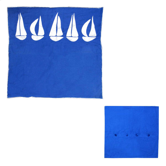 Sail Boats Cotton Embroidered European Pillowcase 65 x 65 cm