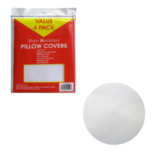 Pack of 4 Stain Resistant Pillow Protectors