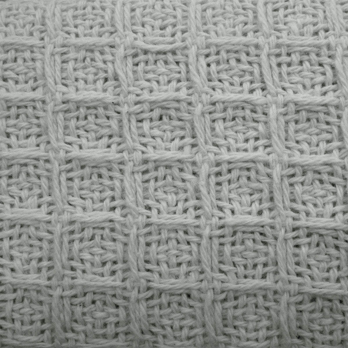 Cotton Waffle Blanket Silver Queen