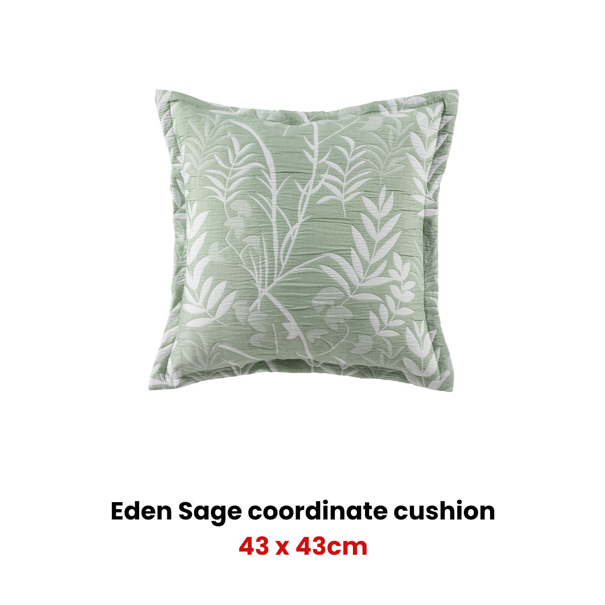 Eden Sage Coordinate Square Filled Cushion