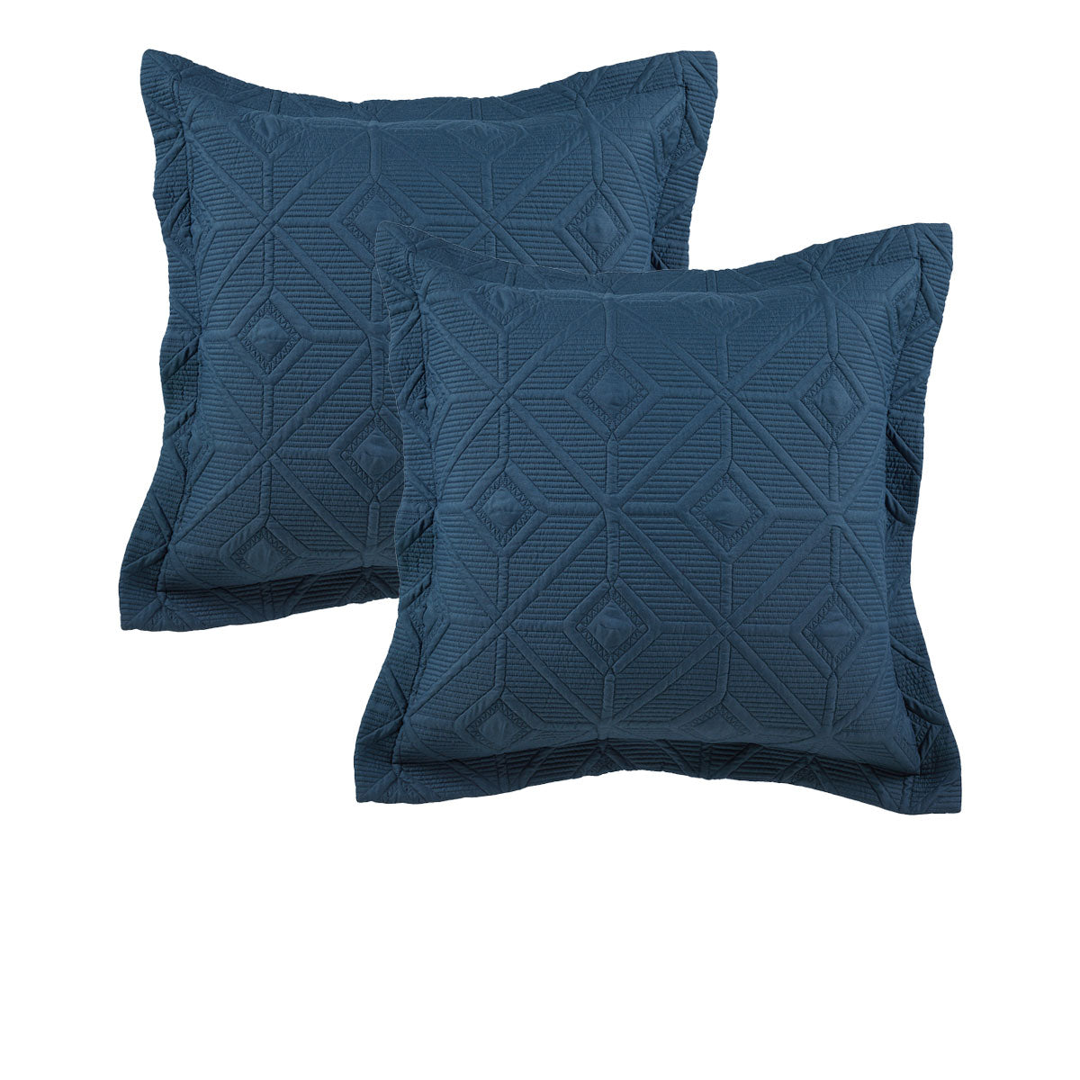 Bianca Pair of Kazimir Navy European Pillowcases