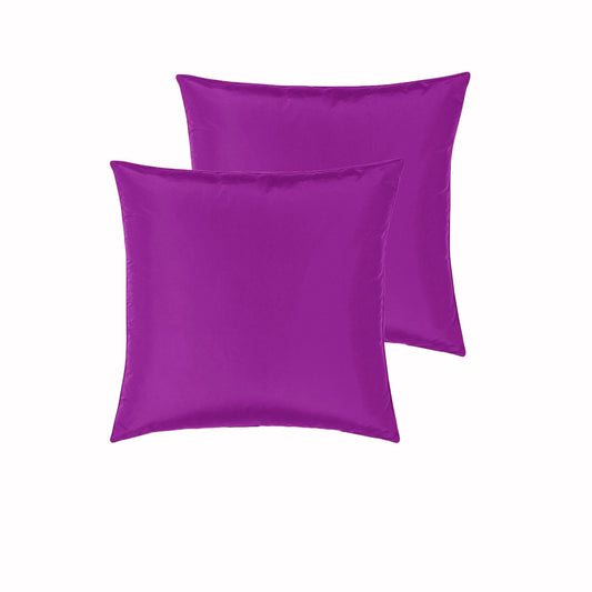 PepperMIll Satin European Pillowcases ( Pair ) FUSHIA