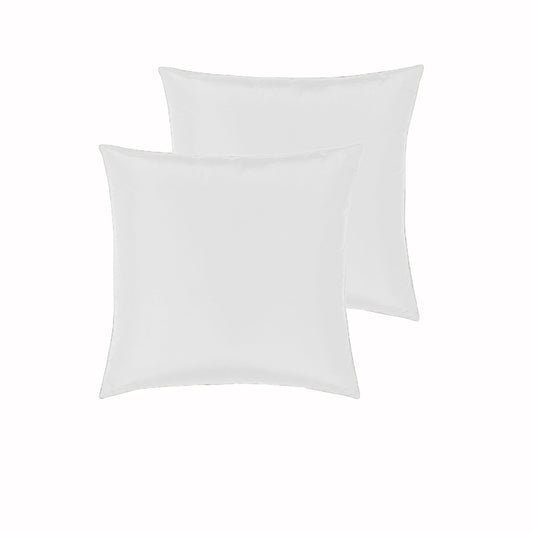 PepperMIll Satin European Pillowcases ( Pair ) WHITE