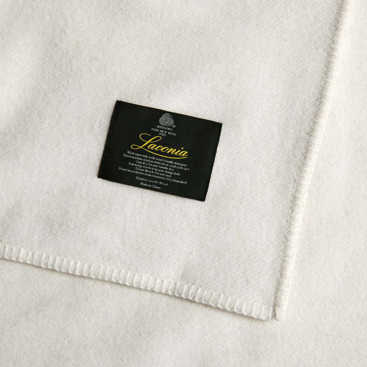 Laconia 400GSM Premium Australian Pure Wool Blanket Natural Single