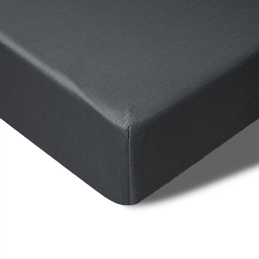 Accessorize 400TC Charcoal Bamboo Cotton Fitted Sheet 40cm Wall King