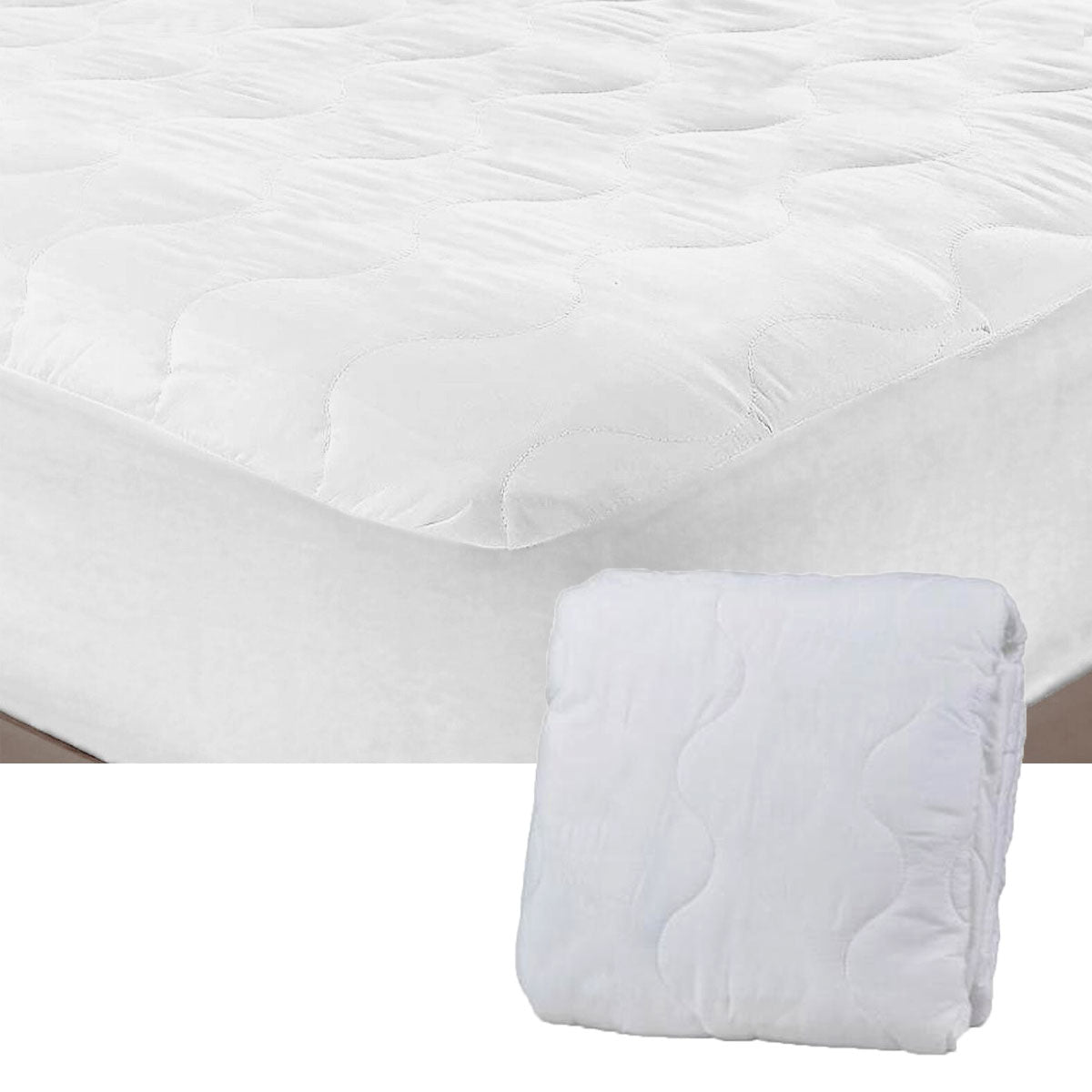 Essentially Home Living Microfibre Quilted Fitted Mattress Protector - QUEEN