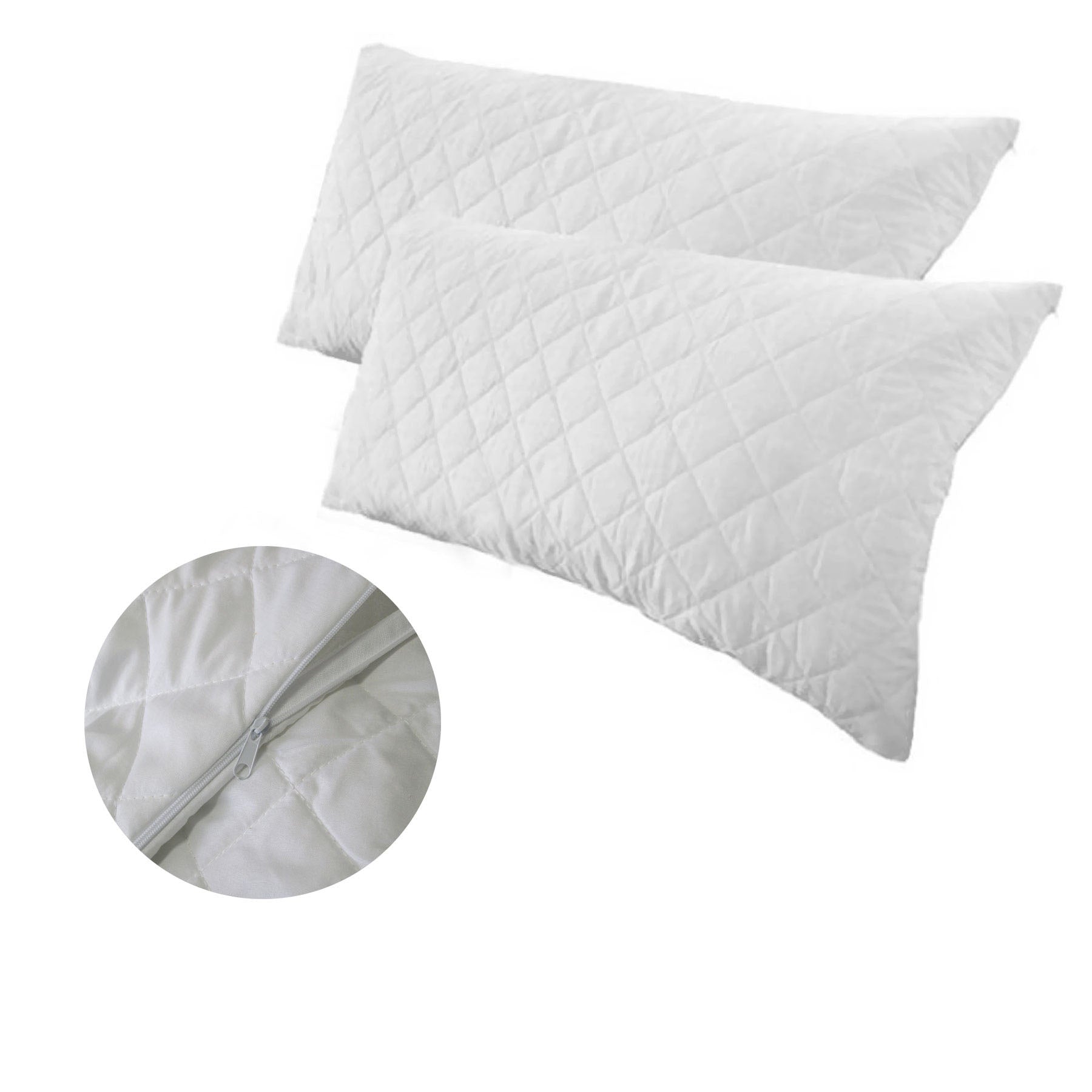 Twin Pack Quilted King Pillow Protectors