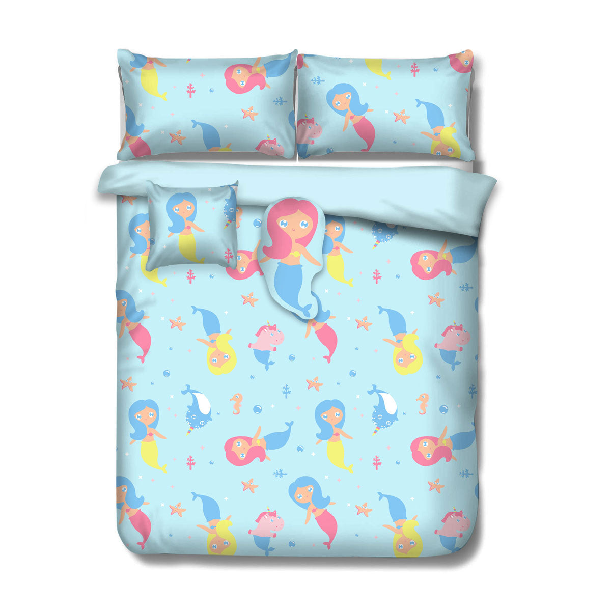 Ramesses Mermaid Kids Advventure 5 Pcs Comforter Set Double