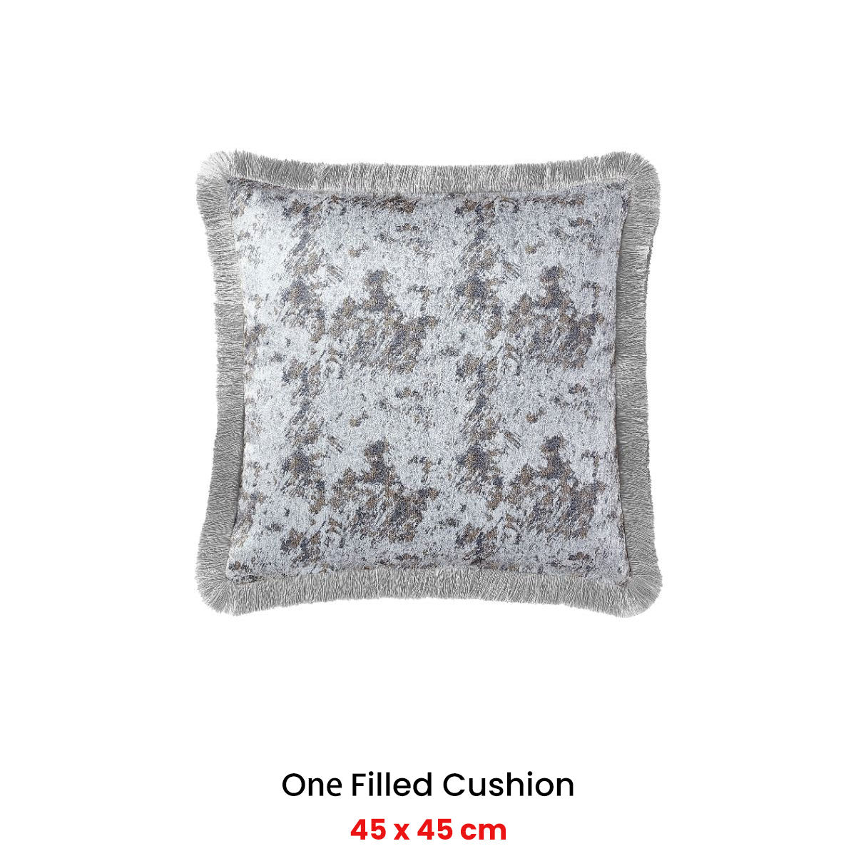 Trieste Silver Square Filled Cushion 45 x 45cm