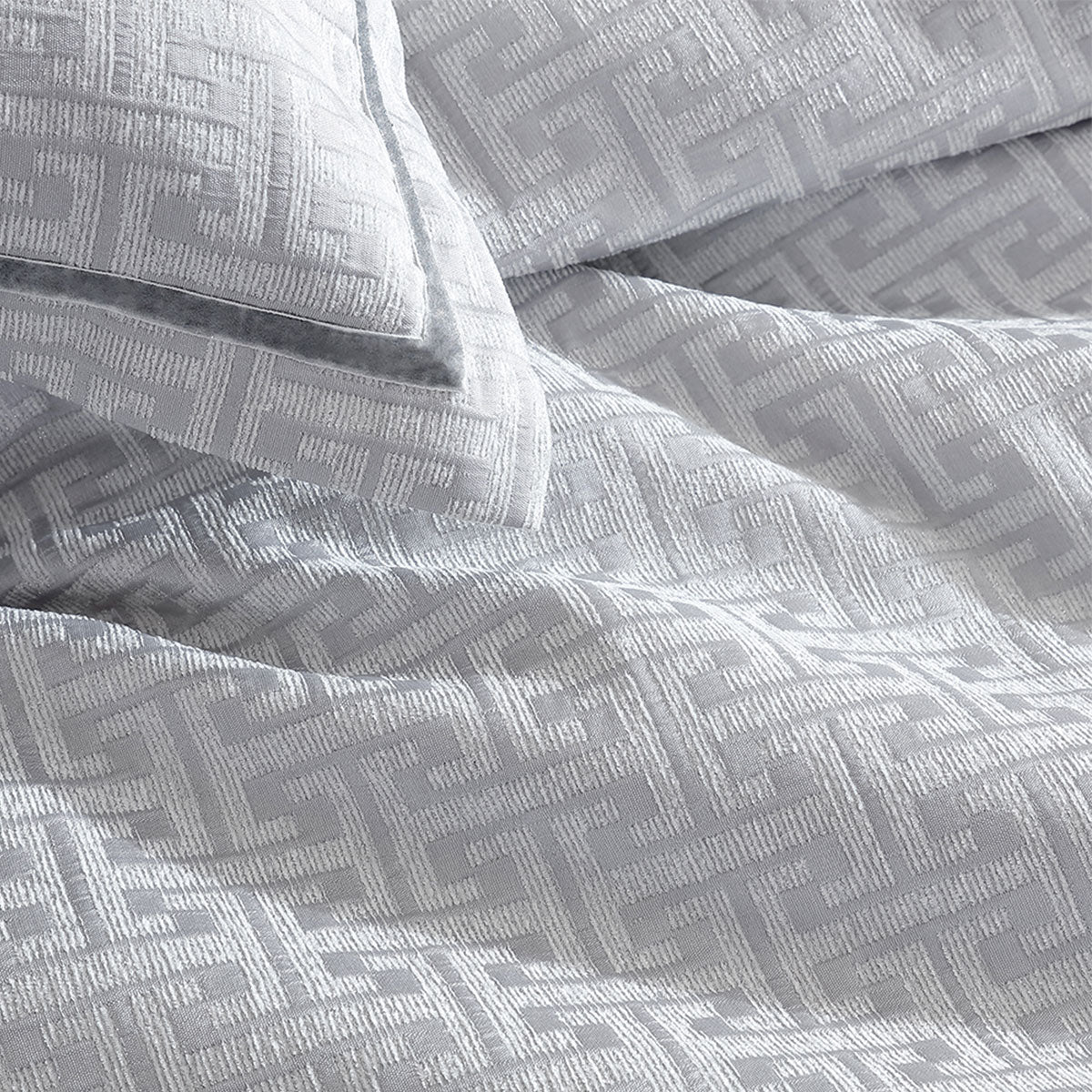 Orion Silver Woven Jacquard Quilt Cover Set King