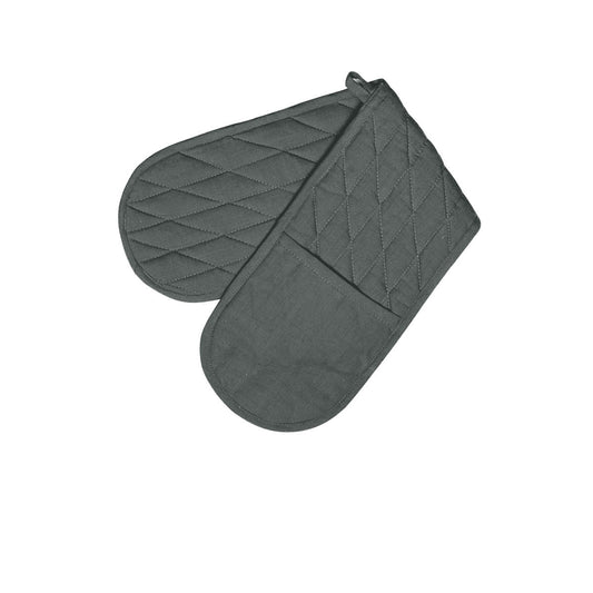 Rans Manhattan Charcoal Cotton Double Oven Mitt