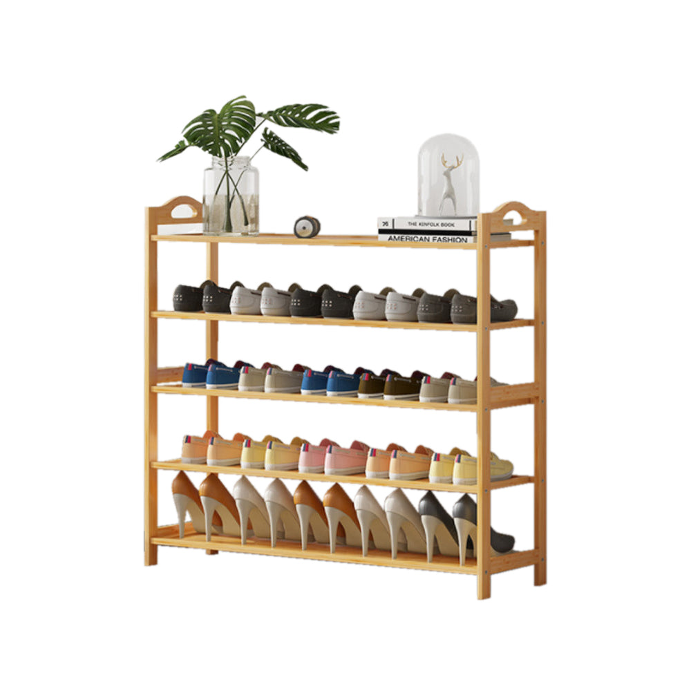 Multi-layers Bamboo Shoe Rack Storage Organizer Wooden Flower Stand Shelf(4 Layers)