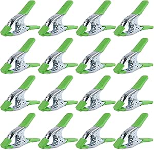 SWANLAKE 16-Pack 6-inch Strong Spring Clamps Set, Large Super Heavy Duty Spring Clamps Metal Anti-Slip Grip Handle - 2.5 inch Jaw Opening